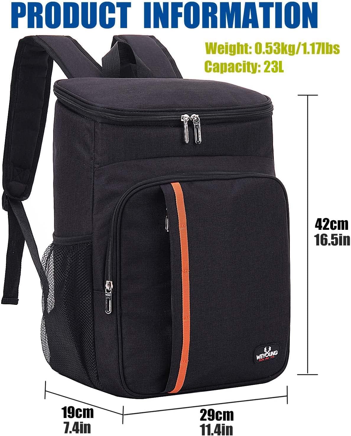NEWKIBOU Hielera Portatil, Mochila térmica aislada,Hielera Portatil Impermeable y a Prueba de Fugas,Bolsa Térmica Porta 