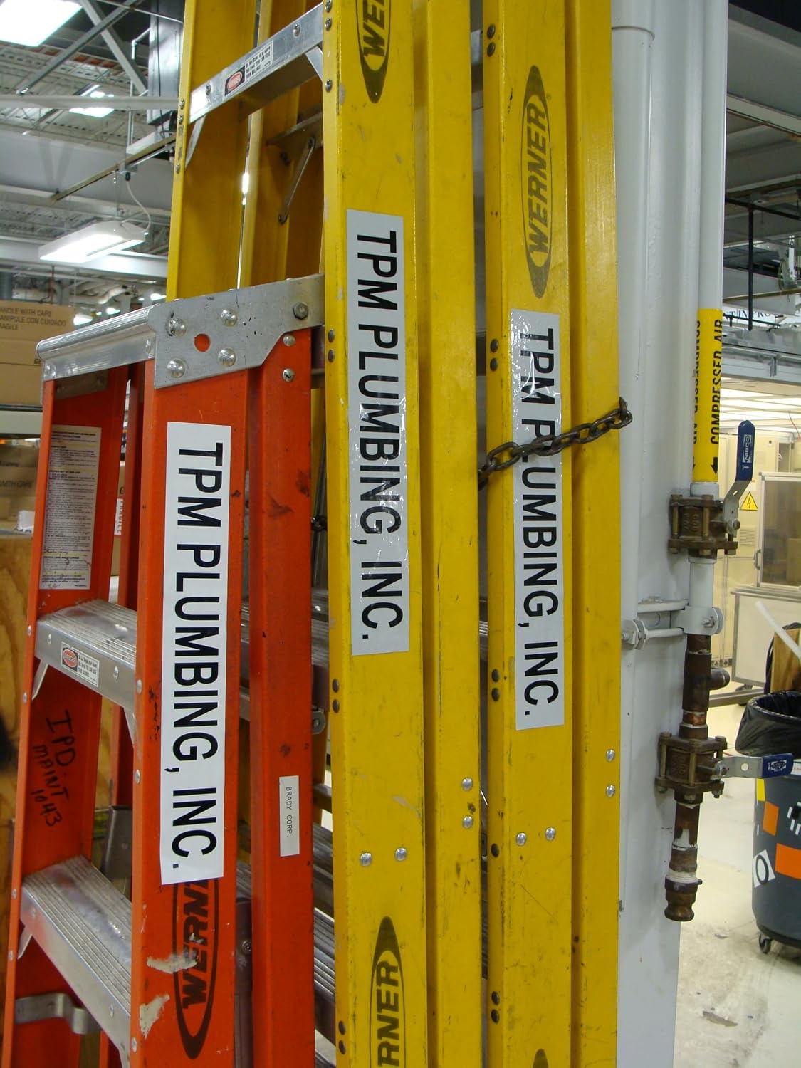 Brady B30C-4000-595-WT 100' Length x 4" Width, B-595 Vinyl, White BBP31 Indoor/Outdoor Tape