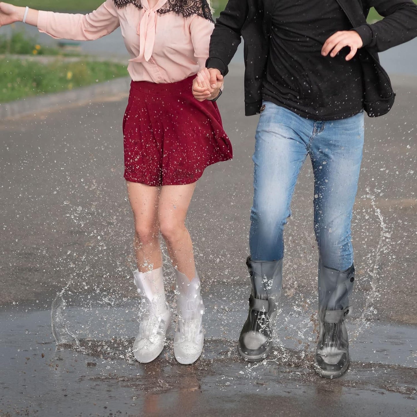 Cubrezapatos Impermeable, Viaje Antideslizante Plegabl de Reutilizable, Barro Ducha de Lluvia Contramedida de Lluvia Apl