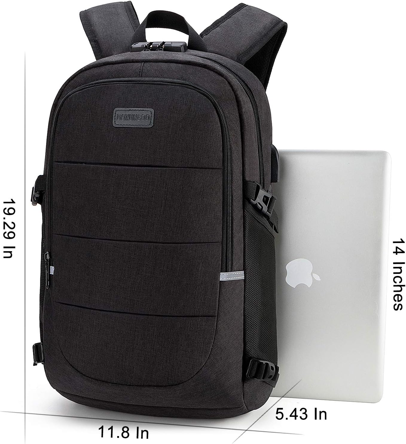 Mochila antirrobo, Mochila Impermeable,DOXUNGOO Mochila para portátil Hombre Mujer Mochila Aire Libre paracon bloqueo y 