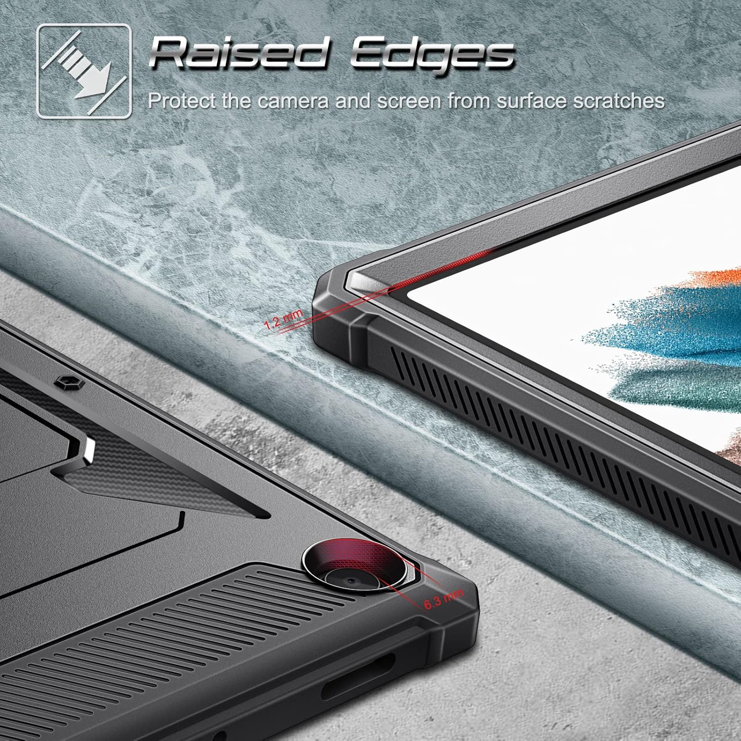 FINTIE Funda Compatible con Samsung Galaxy Tab A8 - Tablet de 10.5" - Carcasa Dura Antichoque con Soporte y Protector de