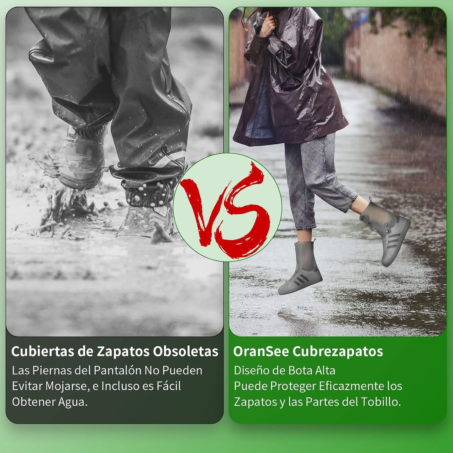 Cubrezapatos Impermeable, Viaje Antideslizante Plegabl de Reutilizable, Barro Ducha de Lluvia Contramedida de Lluvia Apl