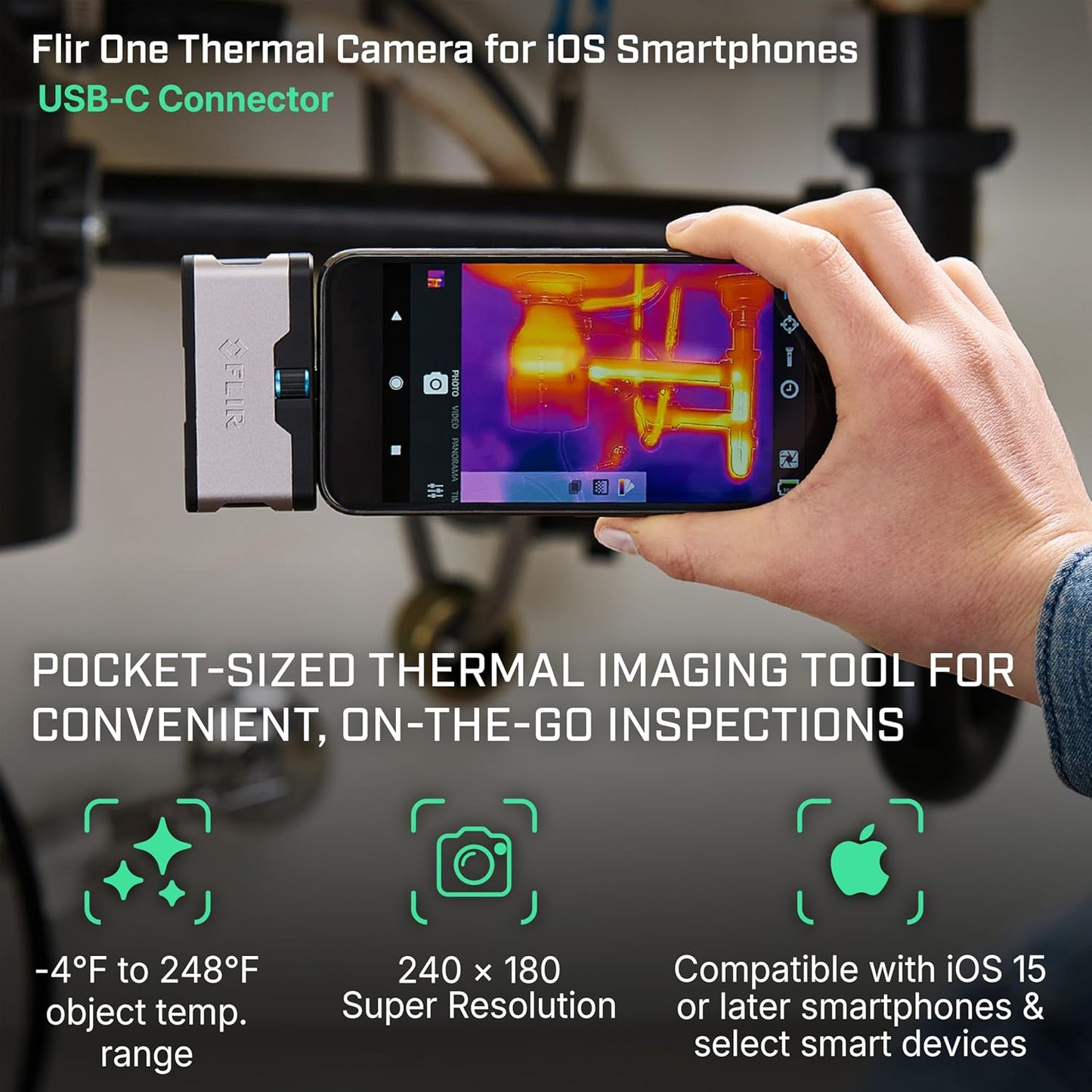 FLIR One Gen 3 Cámara térmica para iOS (USB-C)