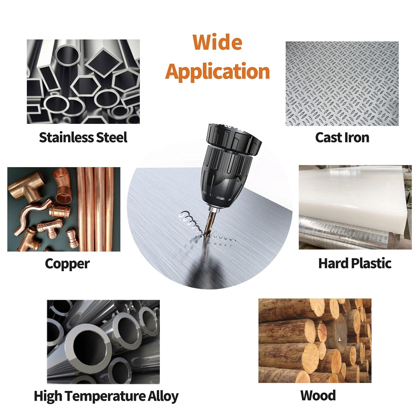 (20 PIEZAS) Juego de brocas de cobalto de 3/16 pulgadas, brocas de metal HSS M35 para acero, acero inoxidable, hierro fu