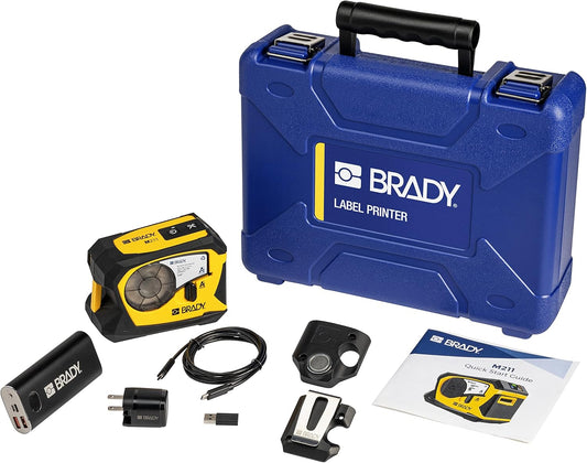 Brady M211 Kit de Impresora de Etiquetas Bluetooth portátil (M211-KIT), Amarillo/Negro
