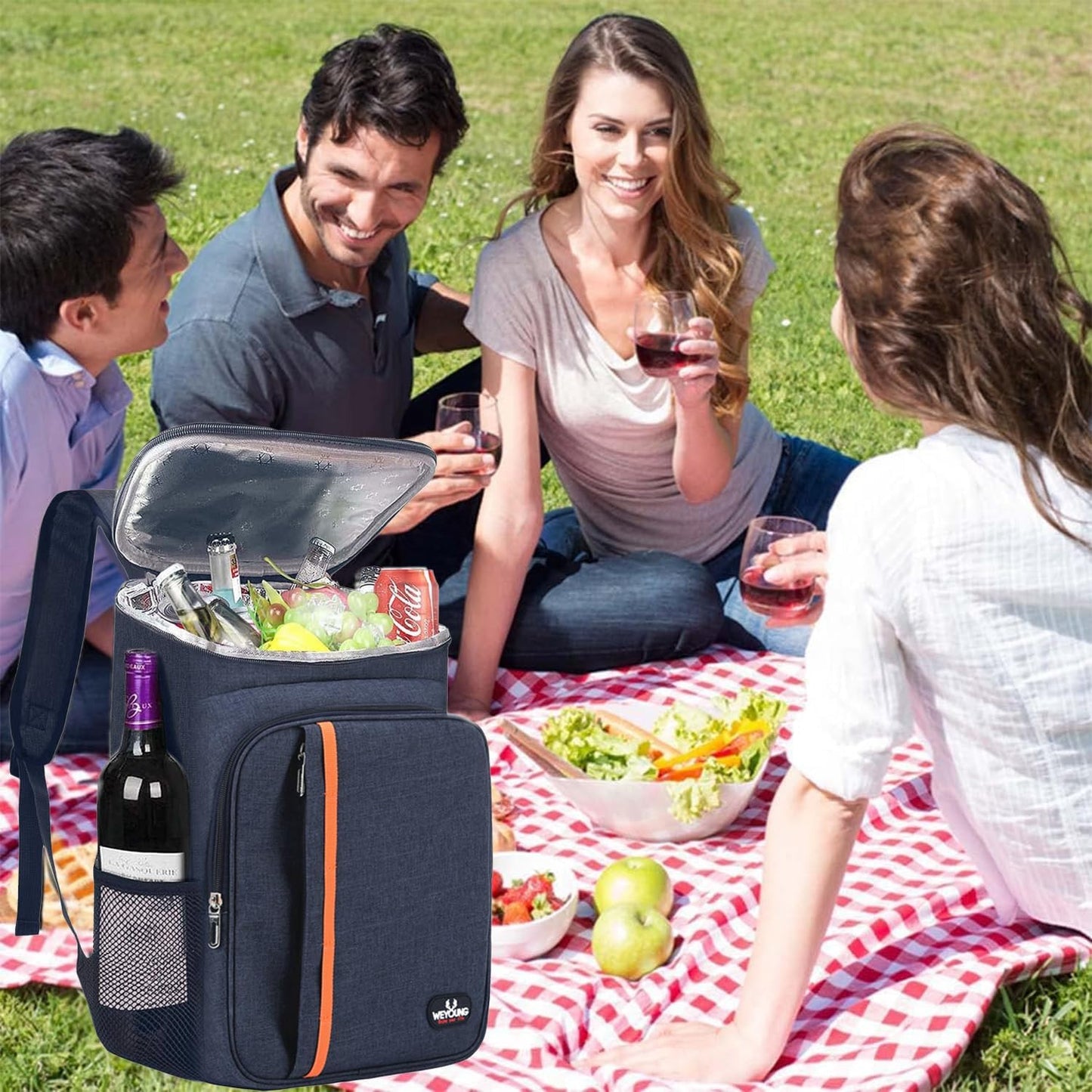 NEWKIBOU Hielera Portatil, Mochila térmica aislada,Hielera Portatil Impermeable y a Prueba de Fugas,Bolsa Térmica Porta 
