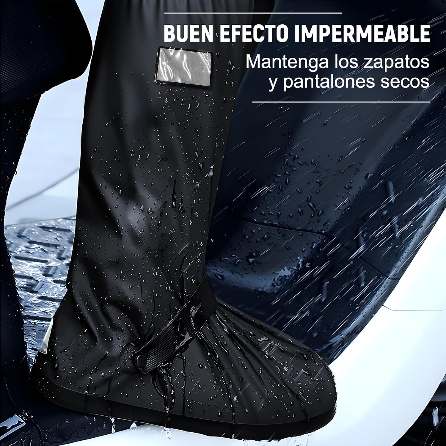 TOPONE Botas para Lluvia, Protector de Zapatos Impermeable para Hombre y Mujer, Cubrebotas con Tira Reflectante y Cremal