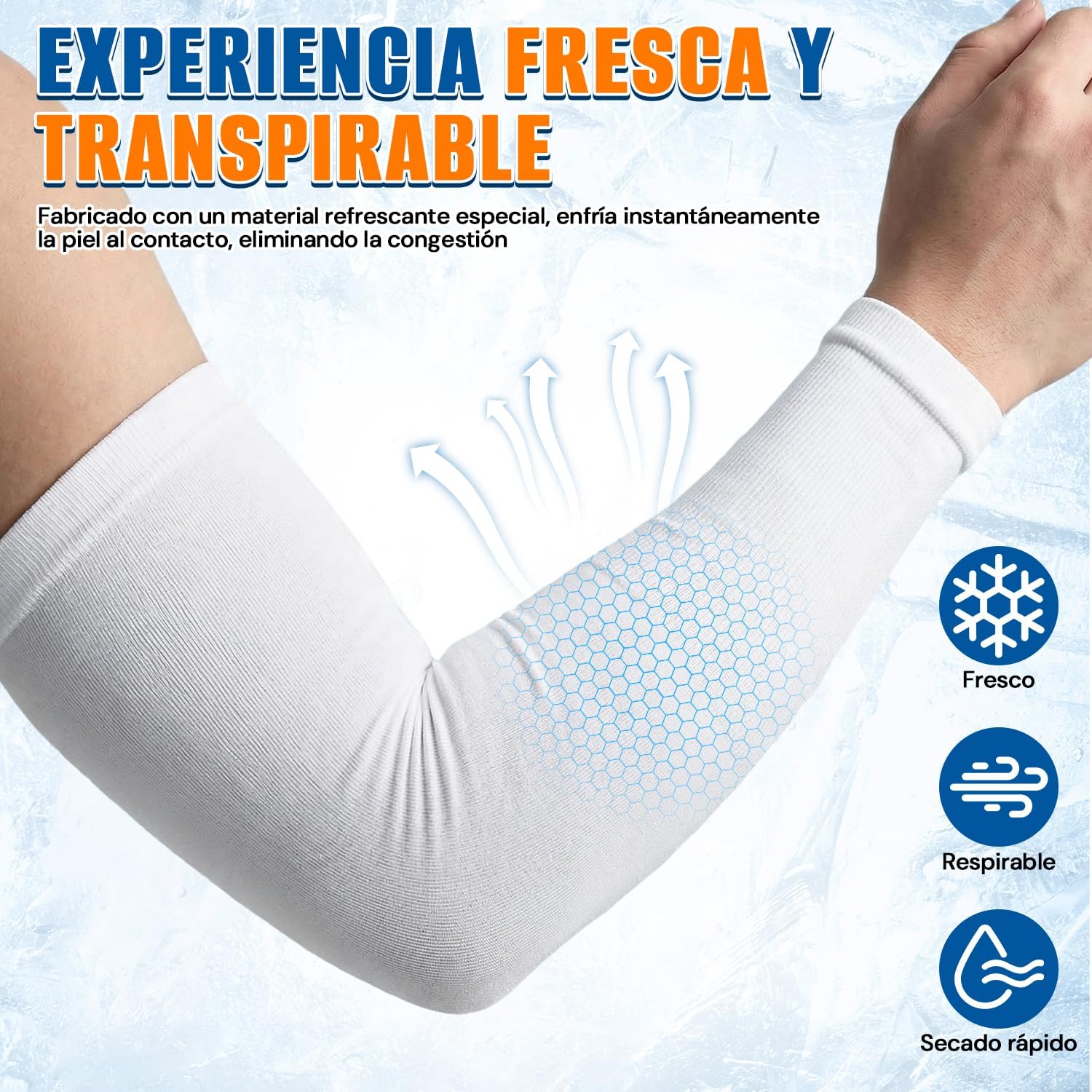4 Pares Manga Protectora para Brazo, Protección Solar UV Hombres y Mujeres, Mangas para Brazo de Protección Solar, para 
