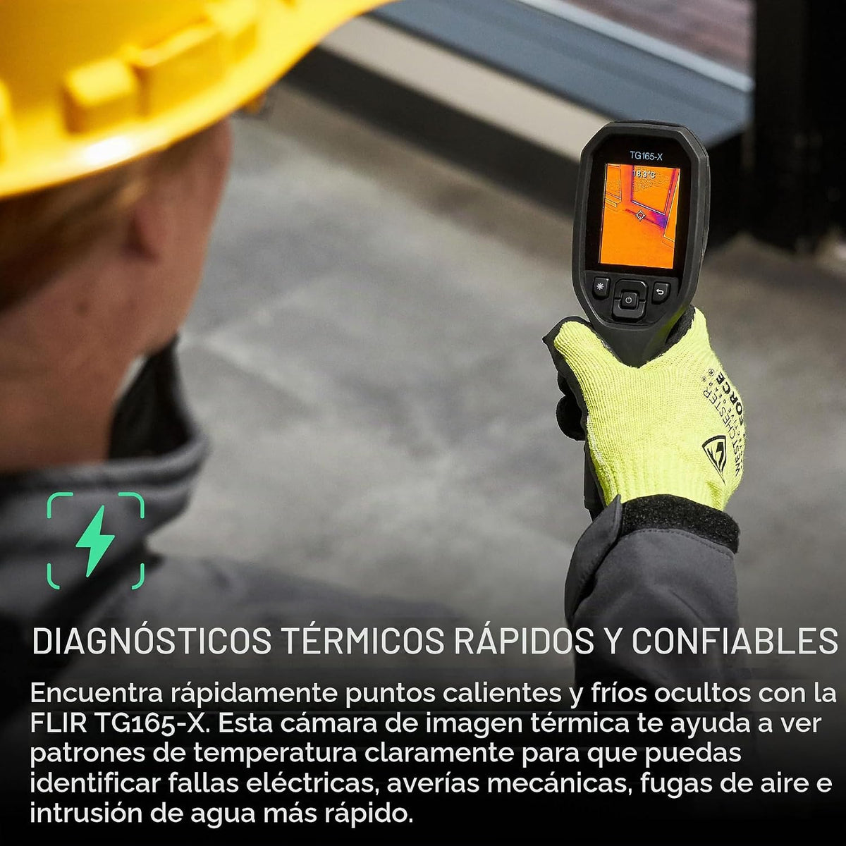 FLIR TG165-X Thermal Imaging Camera with Bullseye Laser: Commercial Grade Infrared Camera for Building Inspection, HVAC 