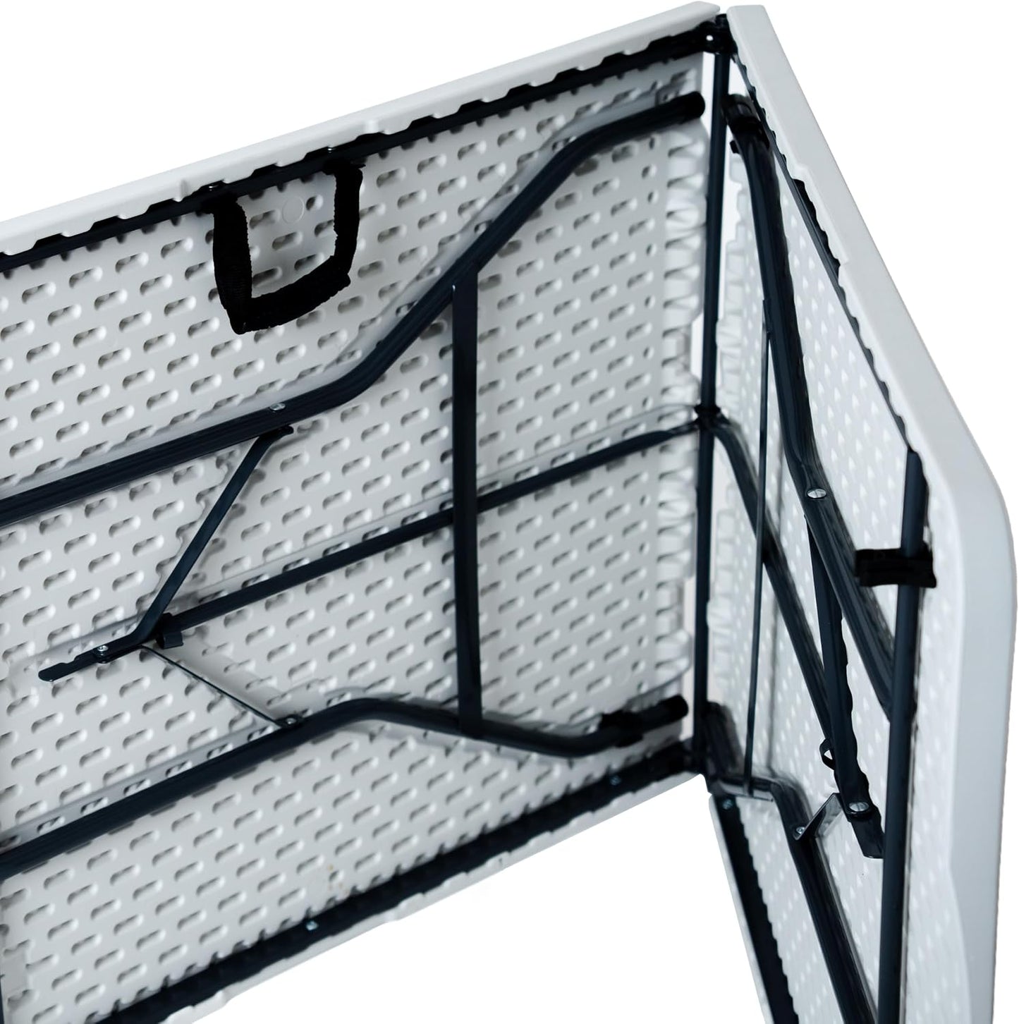 Mesa Plegable 180 cm Blanca – Tipo Portafolio Resistente, Mesa Multiusos para Eventos, Jardín, Banquetes y Negocio, Mode