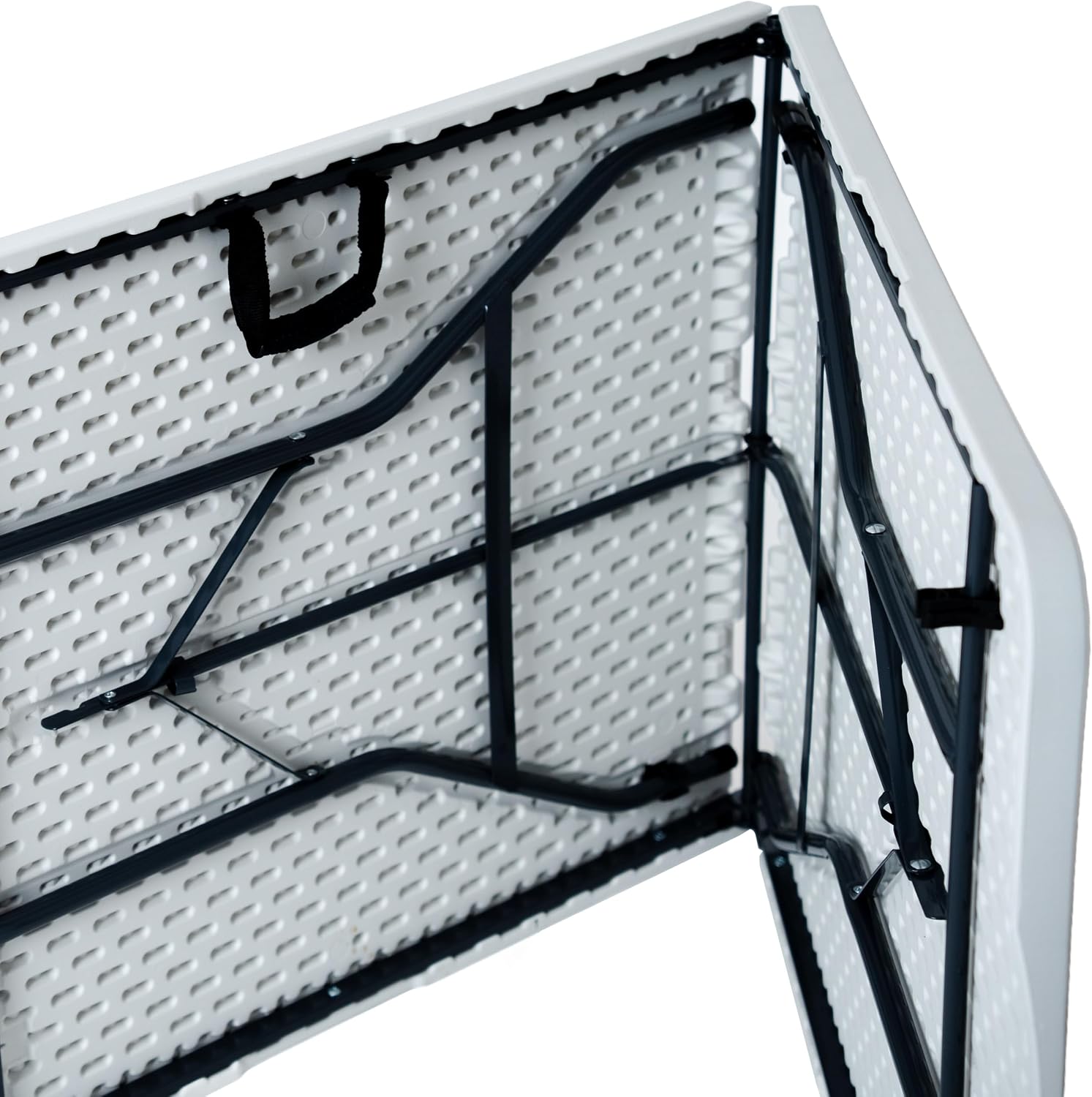 Mesa Plegable 180 cm Blanca – Tipo Portafolio Resistente, Mesa Multiusos para Eventos, Jardín, Banquetes y Negocio, Mode