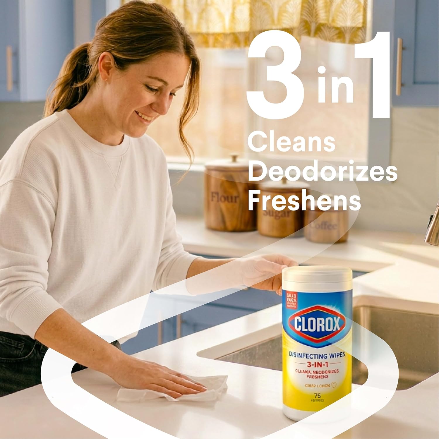 Toallitas Desinfectantes Clorox Limón 75 Un