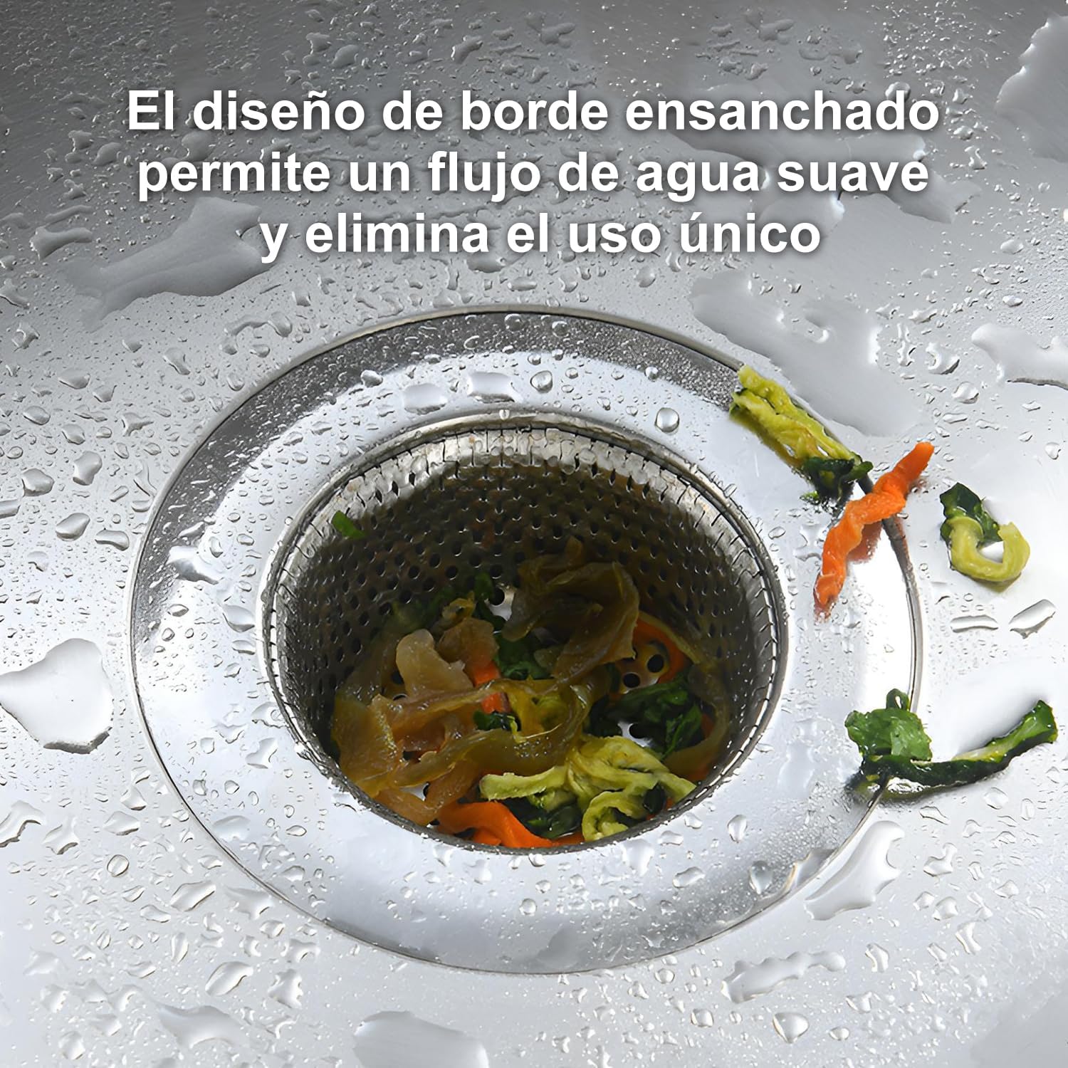 Coladores para Fregadero de Cocina, 2 Coladores De Drenaje Malla De Borde Ancho Filtro, Drenaje para Fregadero de Acero 