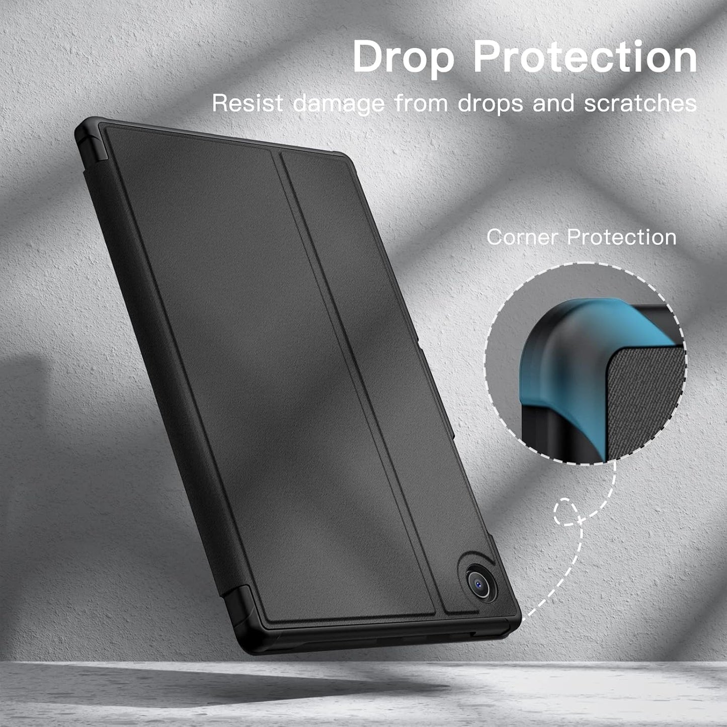 JETech Funda para Samsung Galaxy Tab A8 10.5 Pulgadas 2022 (SM-X200/X205/X207), Slim Folio Protectora Tablet Carcasa, Mú