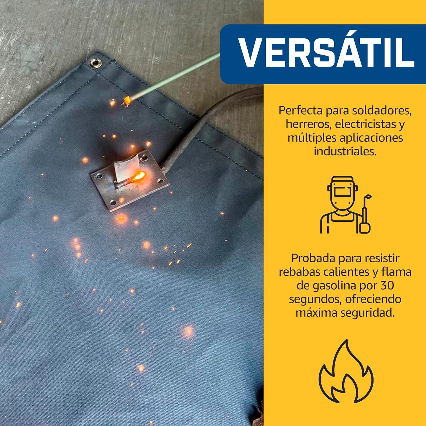 Lona ignifuga antichispa Lona antiflama Reforzada para Uso rudo Lona con Retardante de flama Anti Incendios - Ignifuga 2
