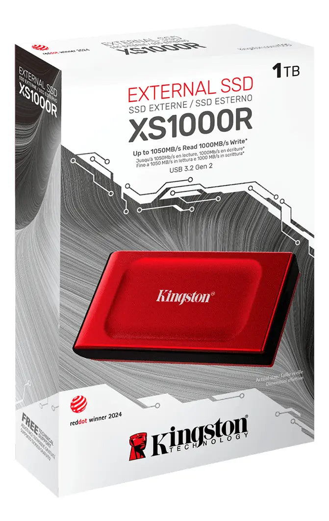 Unidad Estado Solido Kingston Ssd Xs1000 Externo 1tb Usb 3.2 Color Negro