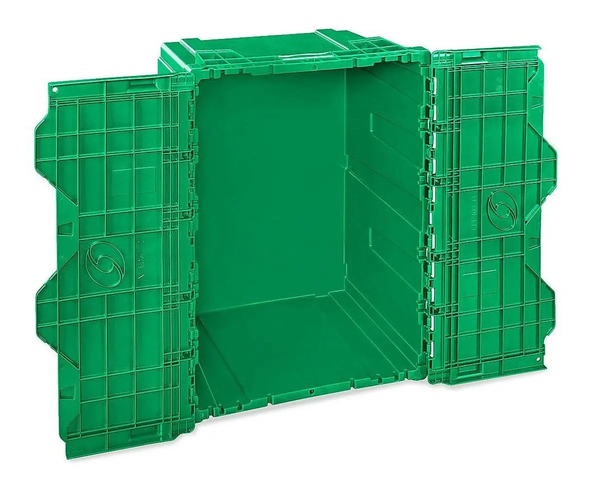 Contenedores Plásticos De Almacen - 66x48x36cm, Verde -3/paq