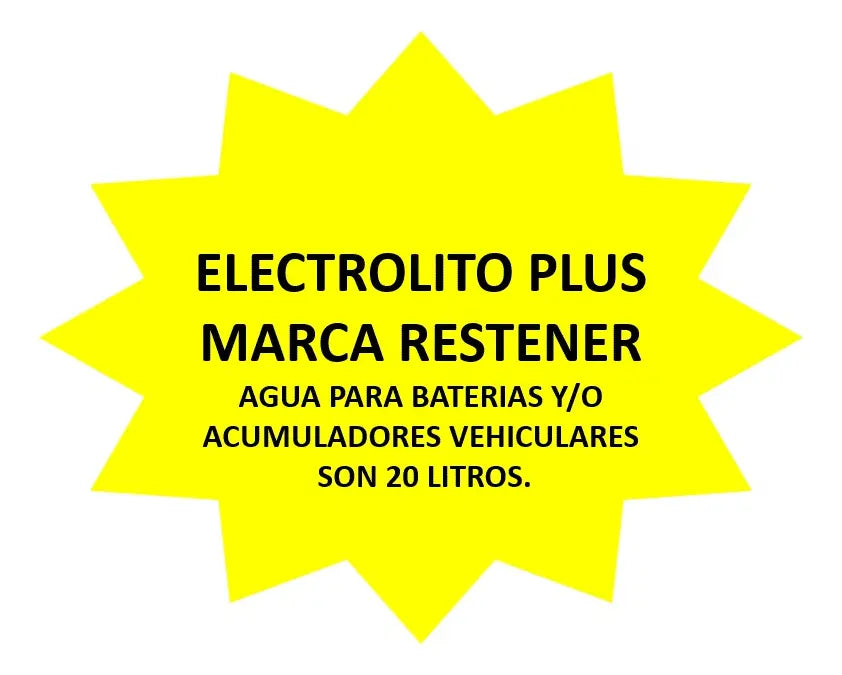 Agua Para Baterías Restener 20 Litros