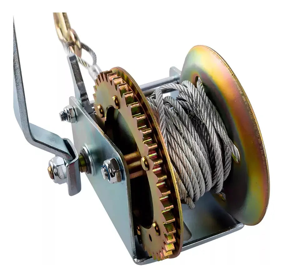 Malacate Manual Apm1000lb Portatil 1000lbs Con Cable 7m
