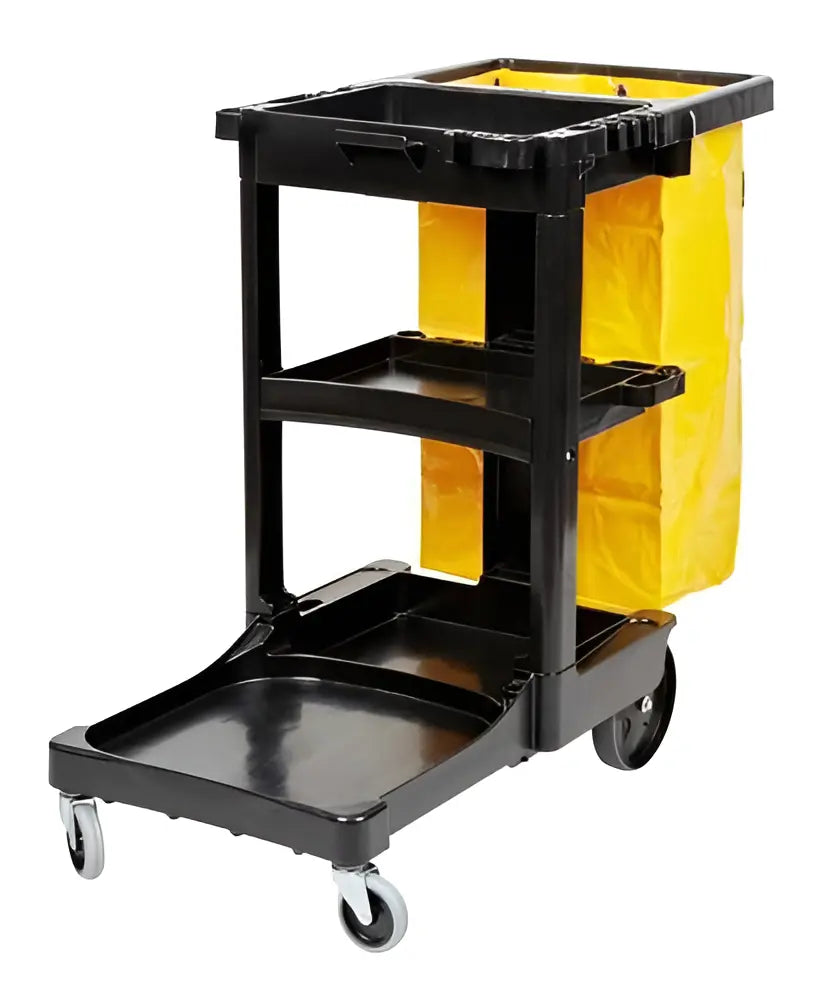 Carro De Limpieza De Servicio Tradicional 6173 Rubbermaid Negro