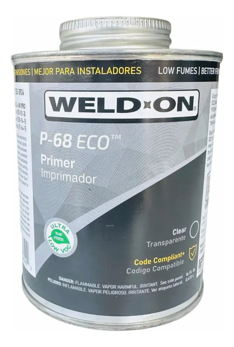 Eco Primer Weld On 1/2 Litro Transparente 16oz