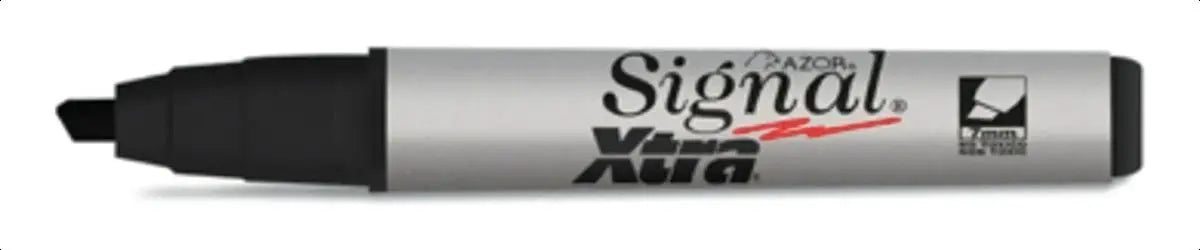 Marcador Permanente Azor Signal Negro 12 Piezas Cincel