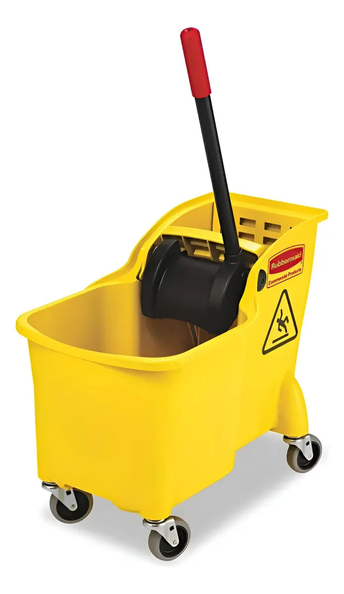Cubeta Con Exprimidor Rubbermaid Tandem 29.3 Litros Fg7380