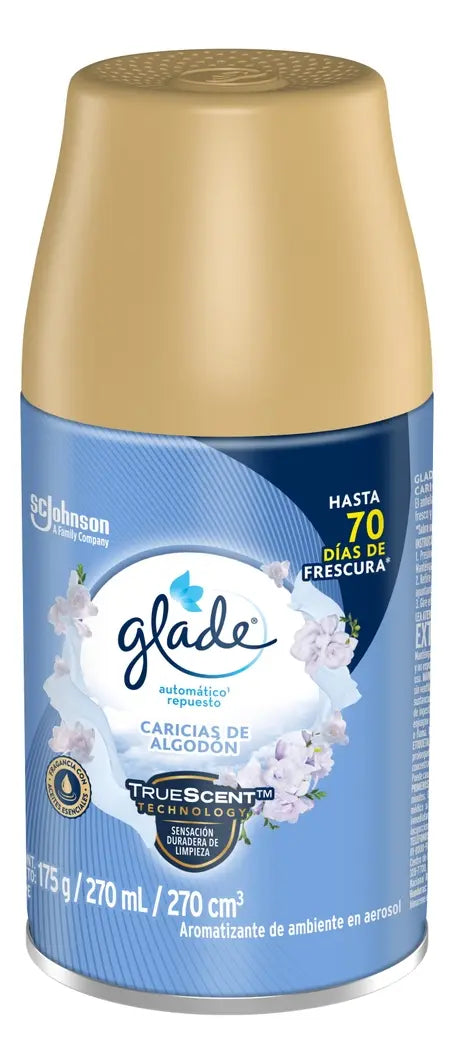 Repuesto Para Aromatizante Glade Caricias De Algodón Repuesto 175g