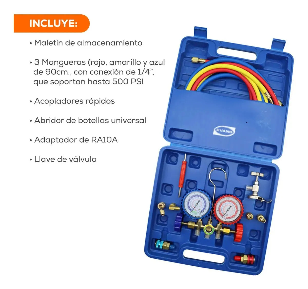 Juego De Manometros Manifold Evans R32, R410a, R404a Y R22