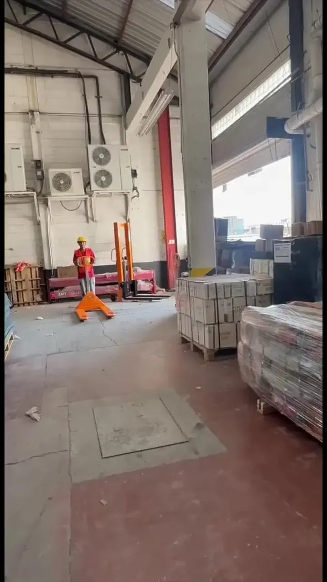 Patin Hidraulico Para Tarima 3 Ton Traspaleta Ruedas Pu Color Amarillo