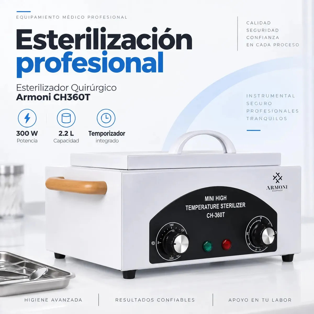 Esterilizador Quirurgico Armoni CH360T Calor 300w 2.2l ...