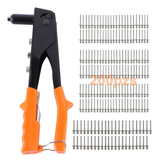 Pistola De Clavos Palet Tuerca Remache Remachadora Manual 201pzs, Portátil Profesional Pistola De Fijación De Pared De C