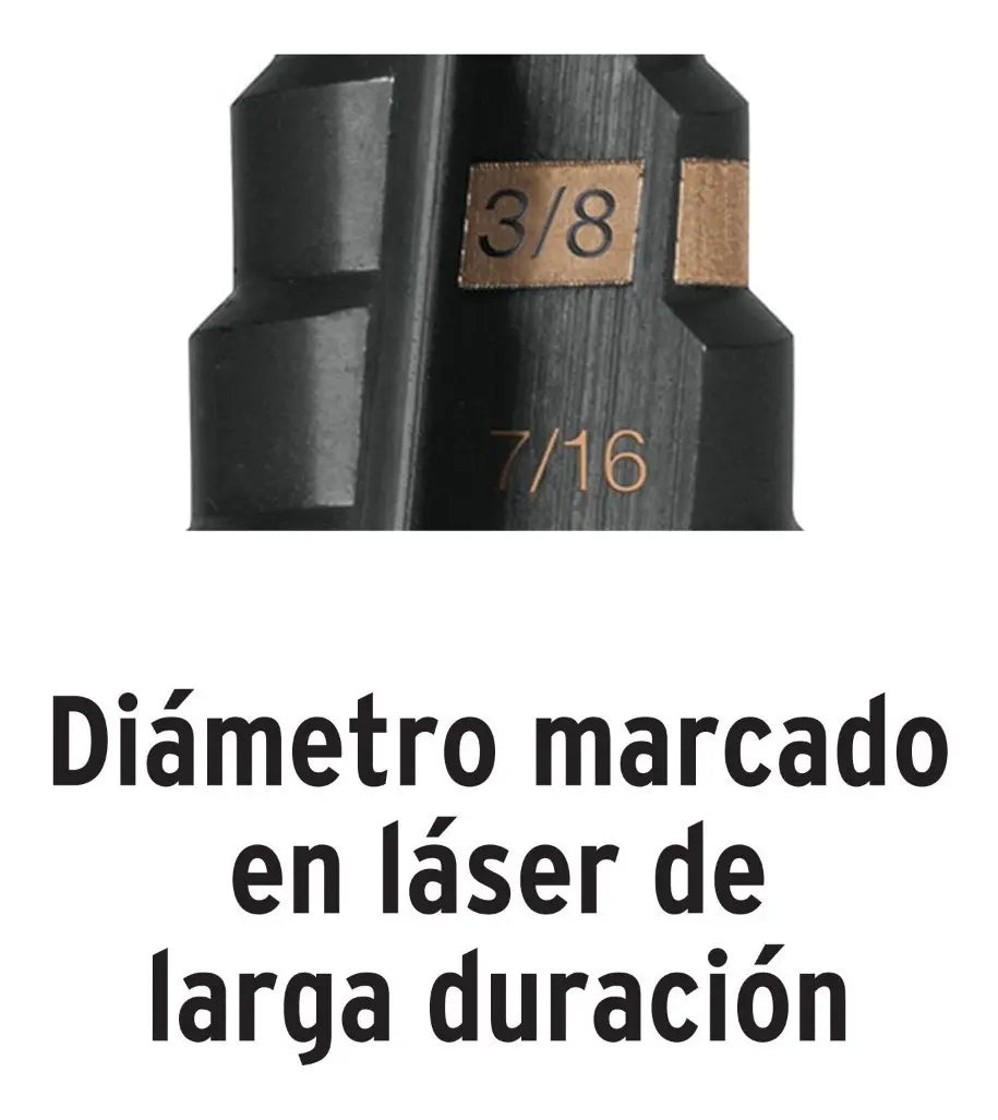 Broca Escalonada 13 Escalones 1/8' 1/2' 3-13mm Truper 12122