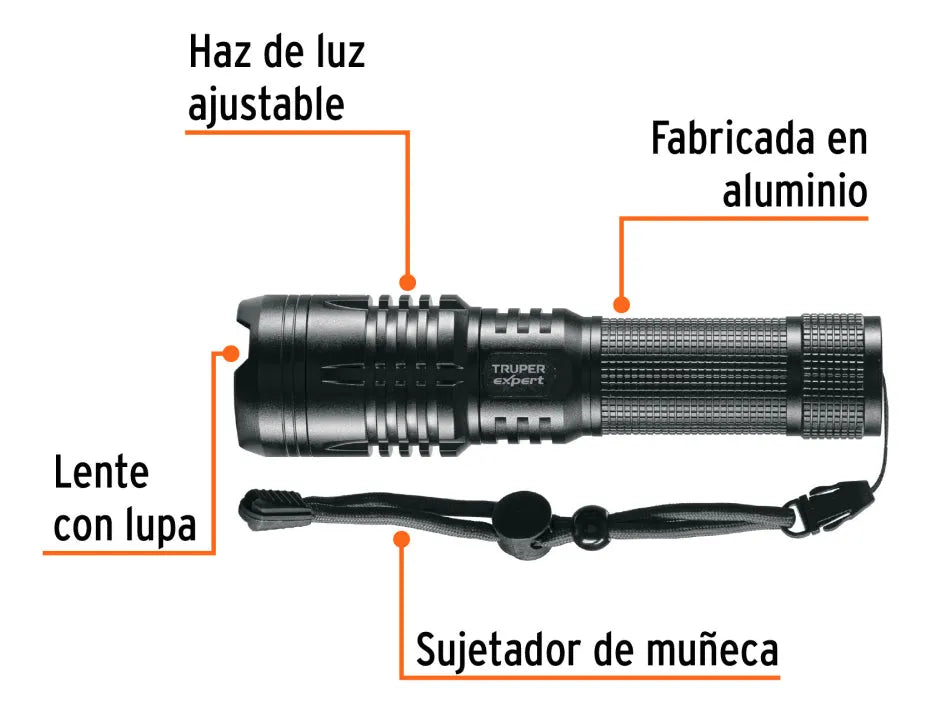 Linterna Led Recargable De Aluminio 670 Lm