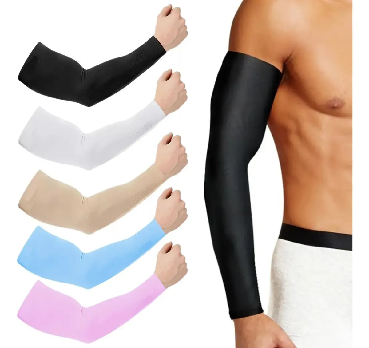 Mangas Protectoras Rayos Uv Licra Protector Sol Deportes