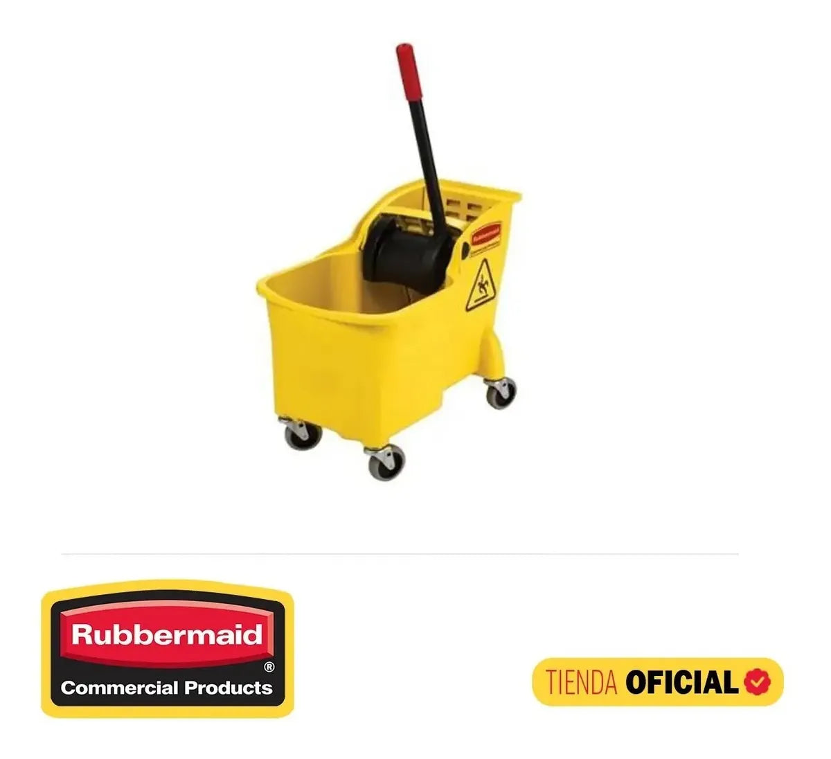 Cubeta Con Exprimidor Rubbermaid Tandem 29.3 Litros Fg7380