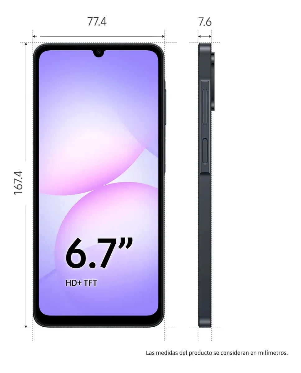 Celular Samsung Galaxy A07 Negro 128GB