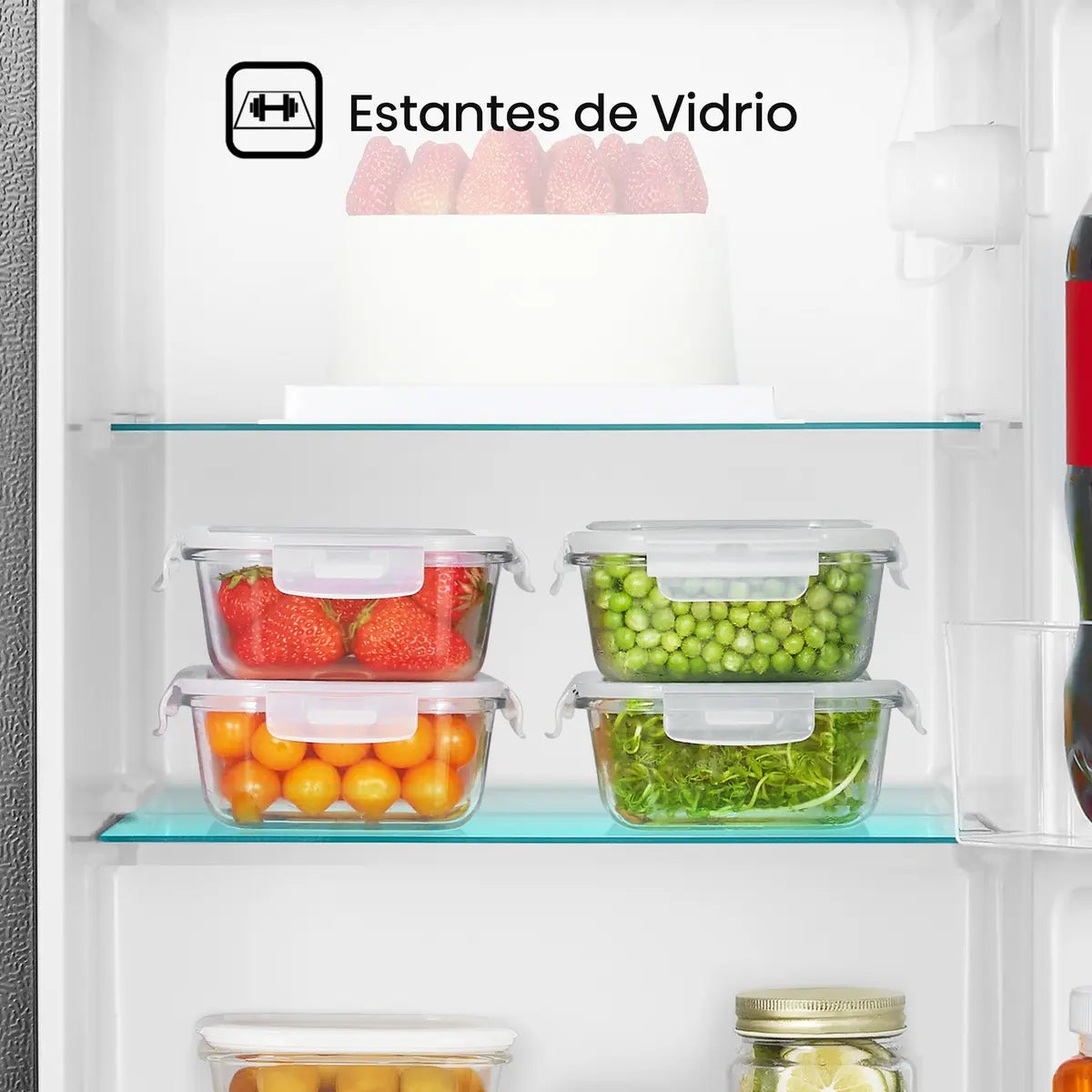 Hisense RR33D6AGX1- Frigobar,3.3 pies cúbicos,Termostato ajustable,Congelador independiente,Estantes para botellas de 2 