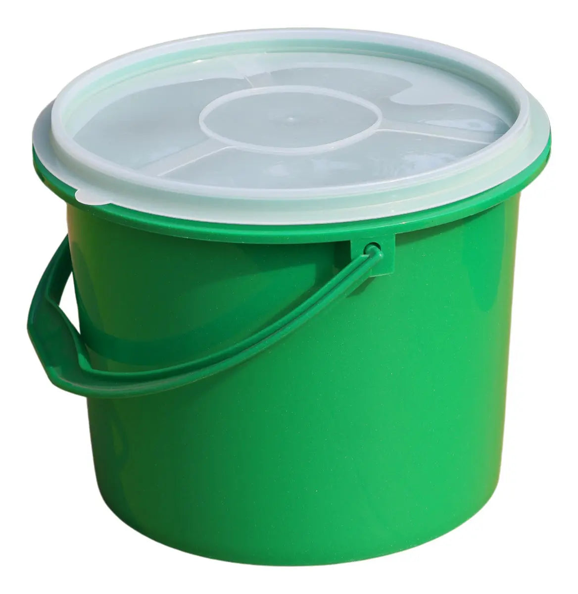 4 Cubetas Bote Lechero Con Tapa 5 Litros Plastico Cocina Color Verde