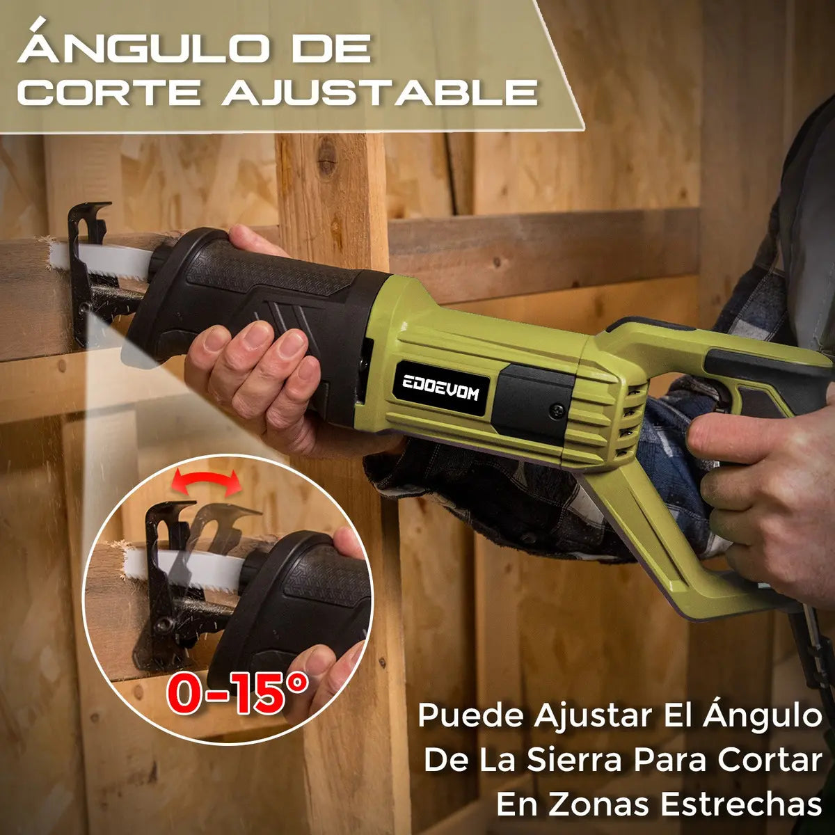 Sierra Sable Recíproca 900w Con Velocidad Variable Edoevom