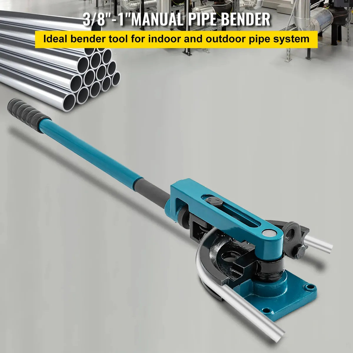 Vevor Máquina Dobladora Manual De Tubo 10-25mm De 3/8 A 1 Azul Petróleo