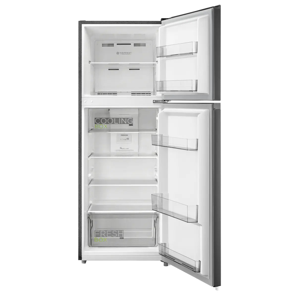 Refrigerador Top Mount Midea Inverter Quattro Jazz Black 9 Pies Cúbicos