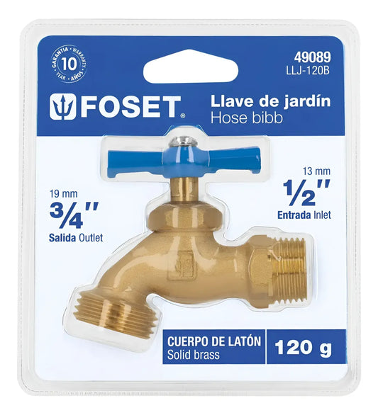 Llave Nariz Jardin, 1/2', Blister, Foset Foset 49089
