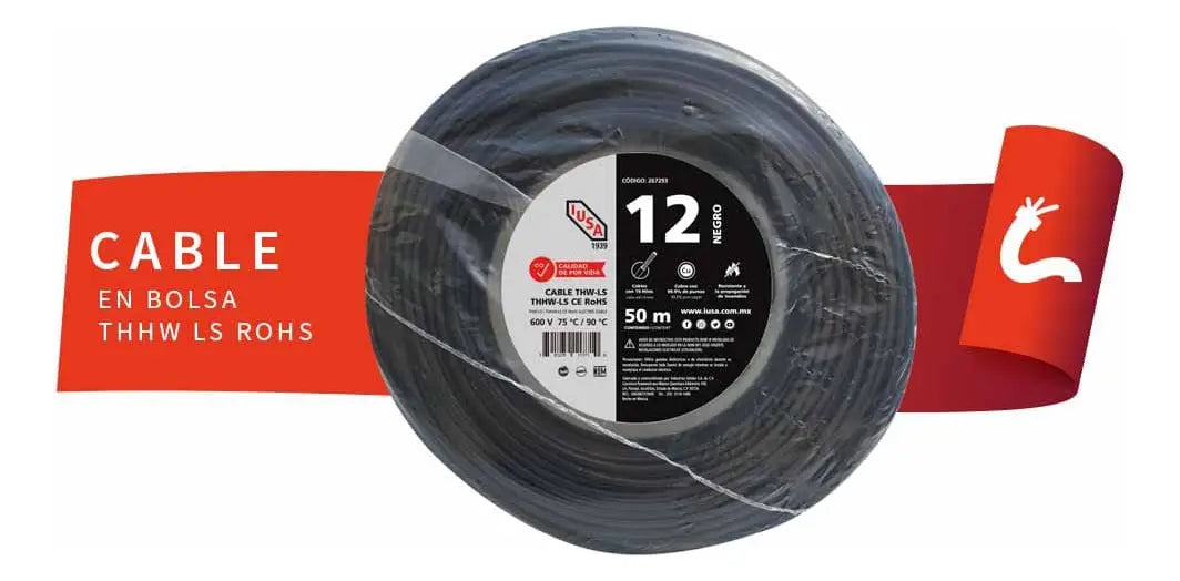 Cable Para Alambrado De Tableros 12 Awg En Bolsa 50 M Color