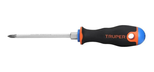Desarmador De Cruz 3/16x 4 Mango Comfort Grip Truper 100836