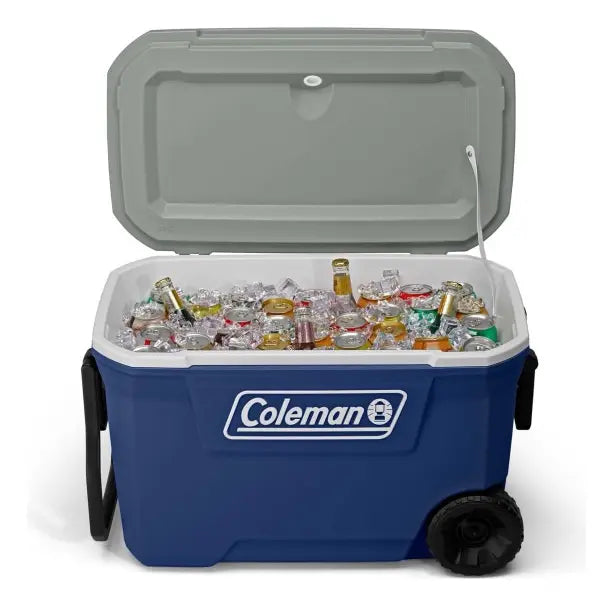 Nevera Con Ruedas Coleman Azul 62 Cuartos Galón Wheeled Coolers