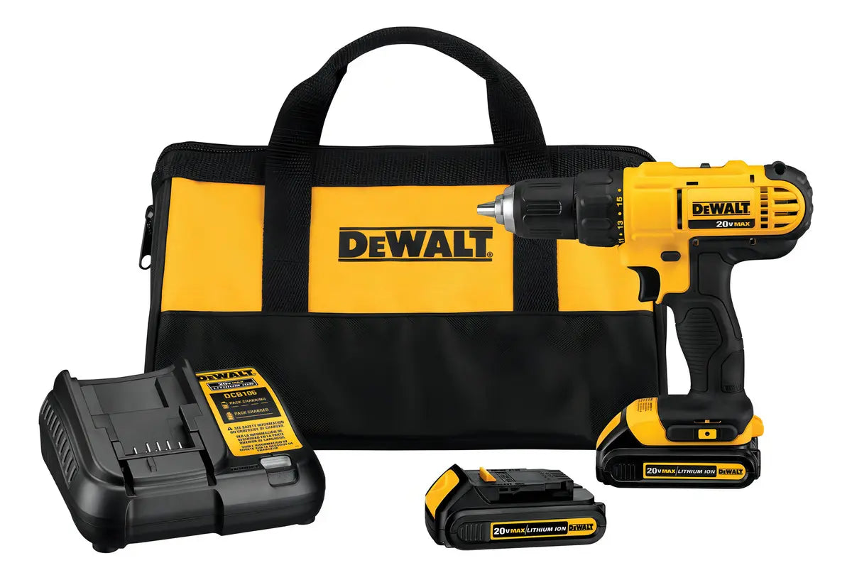 Dewalt Kit De Taladro/atornillador Sin Cable 20v 1/2 Pulgada