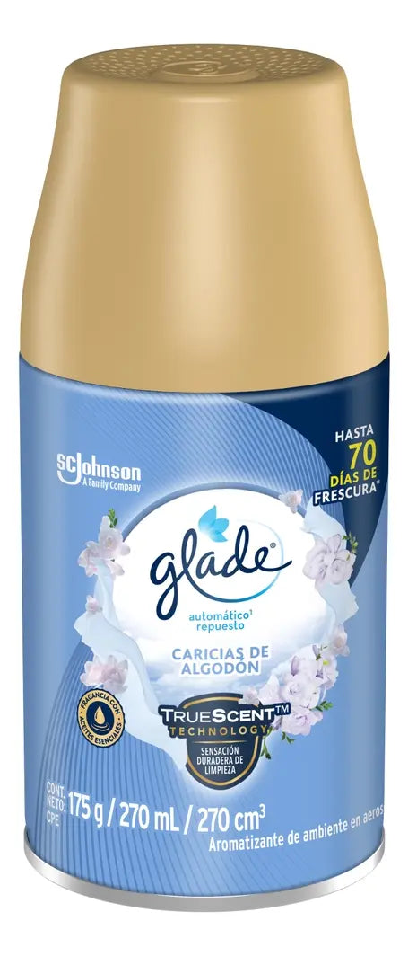 Repuesto Para Aromatizante Glade Caricias De Algodón Repuesto 175g