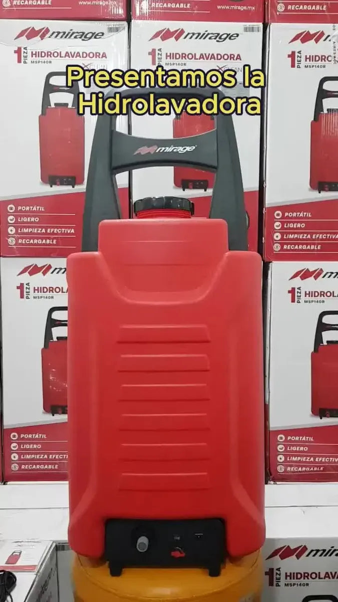 Hidrolavadora Portatil Mirage Recargable Con Pistola 30 Lts
