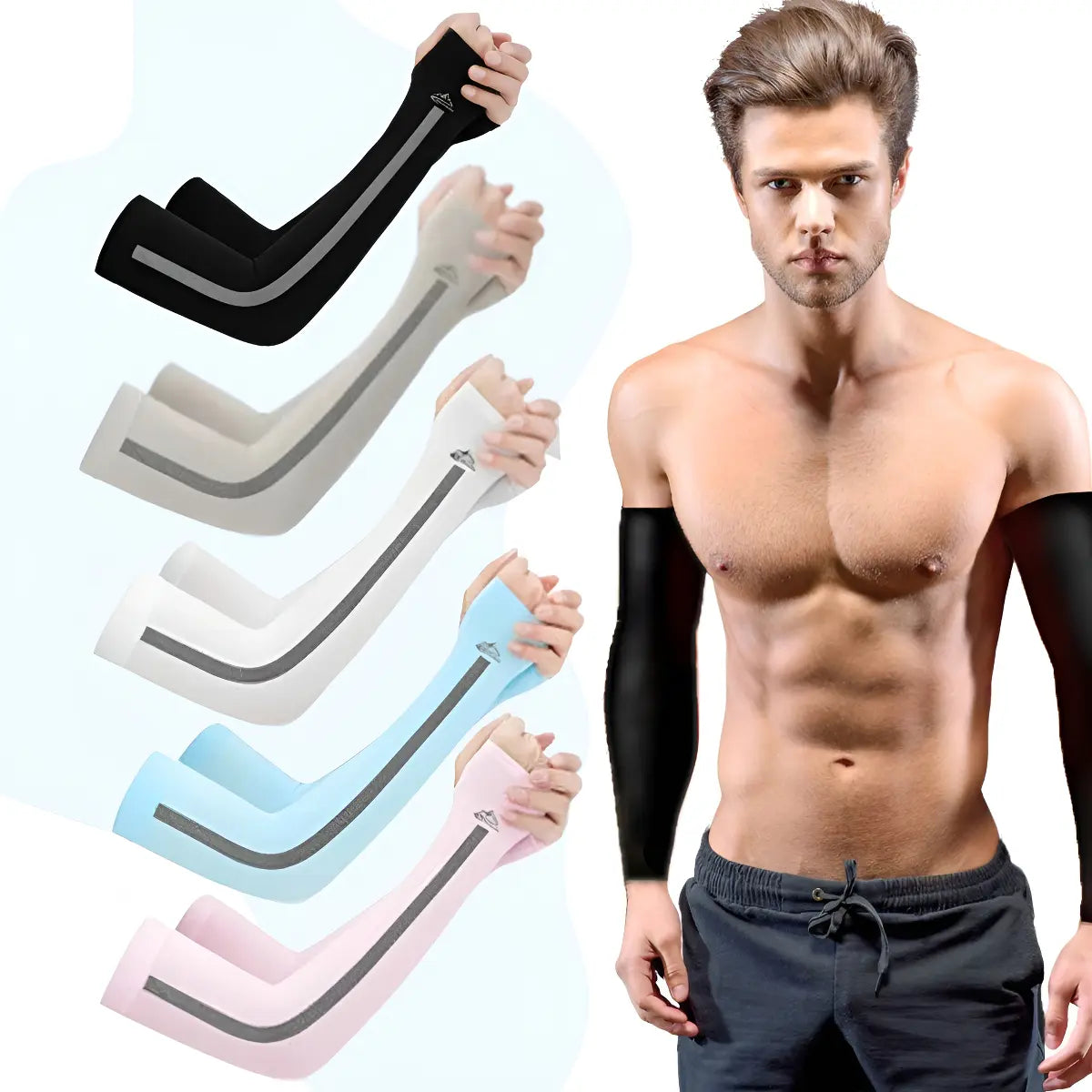 Mangas Protectoras Uv Licra Protector Rayos Sol Deportes F